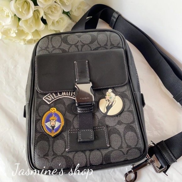 NWT Coach Disney X Coach Track Pack In Signature Canvas With Patches CC113 - Picture 2 of 11